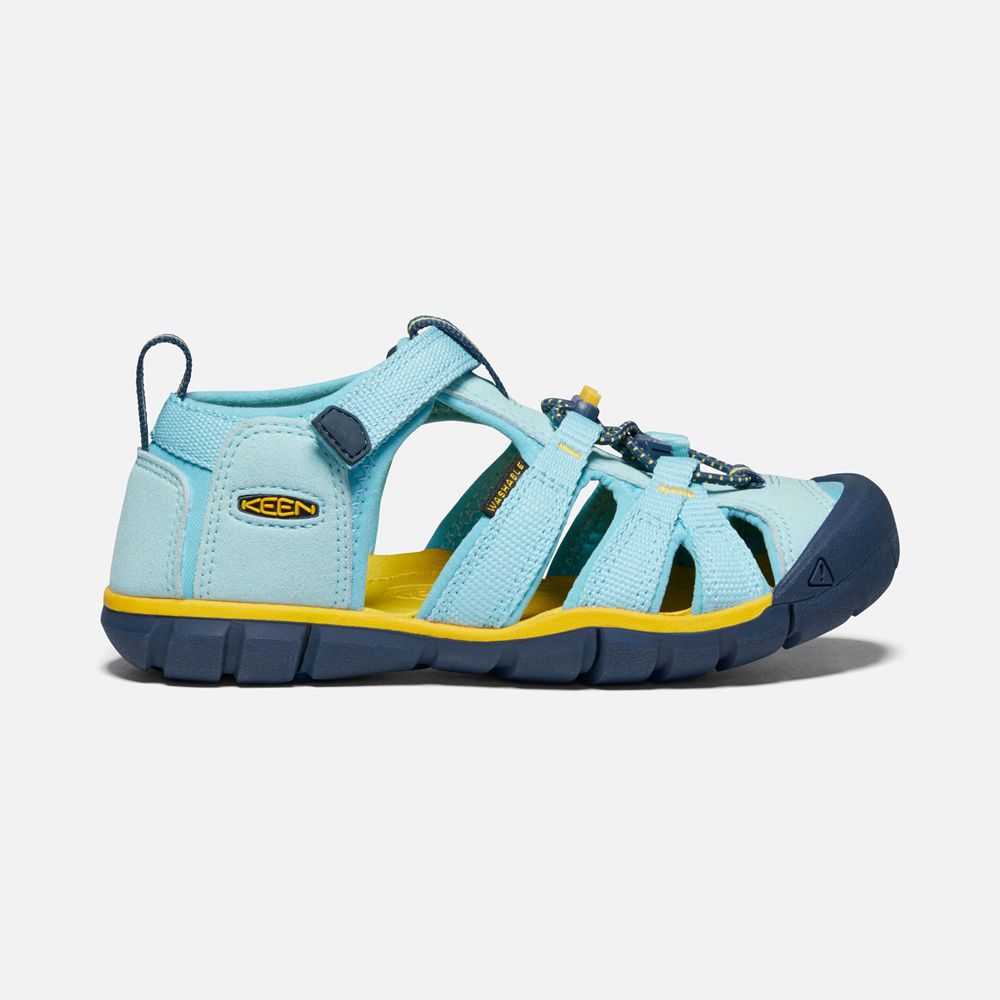 Sandalias Keen Mexico Azules/Amarillos - Niños Seacamp Ii Cnx - AJ3851904